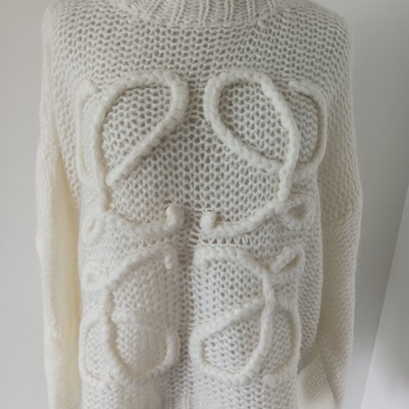 Loewe Anagram Cable-Knit Sleeve Sweater - Picture 5 of 11